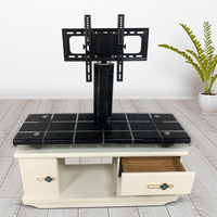 Nouvelle table TV en verre trempé, meuble TV simple et tendance avec tiroir