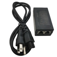 Injecteur poe 48V 0.5A 24V 1A gigabit 10/100/1000mbps adaptateur d'alimentation prise et entrée pour système poe