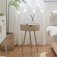 Table de chevet en plastique épaissi haute résistance, design créatif et moderne, 40 cm de large, mobilier de maison, alternative simple et compacte