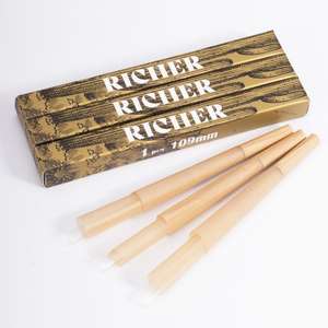 เยื่อไม้ธรรมชาติคลาสสิกสำหรับกรวยที่มีเคล็ดลับตัวกรองแบบบูรณาการ-พร้อมที่จะเติมแขนการเผาไหม้ช้าและการเผาไหม้อย่างสม่ำเสมอ - Product Image 3