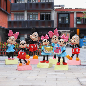 Scultura Natalizia in Resina a Forma di Cartone Animato, Decorazioni in Vetroresina di <span class=keywords><strong>Topolino</strong></span>, Ornamenti Ecologici per Esterni - Product Image 1