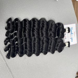 Suministro de productos calientes Paquetes de cabello humano de onda profunda de vapor natural Extensiones de cabello humano virgen 100% dibujado Doble - Product Image 5