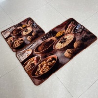 Tapis de sol de cuisine antidérapant en velours cristal, tapis de maison