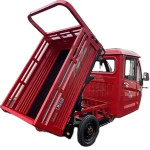 A buon mercato e-Trikes 3 ruote Cargo semi-chiuso 1200W batteria al litio materiale in acciaio motorizzato triciclo agricolo