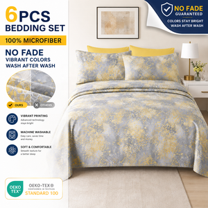 Conjunto de Lençóis King <span class=keywords><strong>Size</strong></span> de 6 Peças com Fronhas, Luxuoso Conjunto de Cama Floral para Todas as Estações - Product Image 1