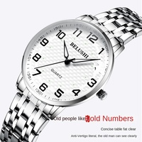Montre à quartz BELUSHI de luxe, boîtier en alliage, bracelet en acier inoxydable, cadran de 40 mm, étanche, lumineuse, unisexe, pour couples, vente en gros