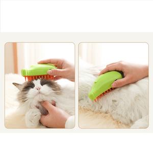 Cepillo de vapor de masaje de silicona para ducha eléctrica para mascotas 3 en 1 personalizado peine de autolimpieza cepillo de vapor para perros y gatos para desprenderse - Product Image 6
