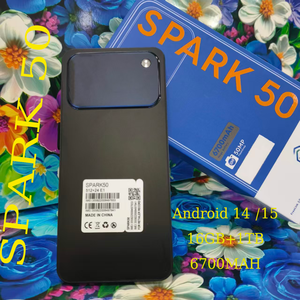 โทรศัพท์มือถือ Spark 50 รองรับ 4G/5G ระบบปฏิบัติการ Android 14/15 สมาร์ทโฟนหน้าจอ HD รองรับซิมคู่ กล้องคมชัด Octa Core ชาร์จเร็ว 65W - Product Image 2