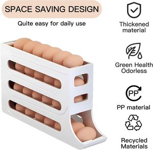 Plastic <b>Egg</b> Tray <b>Storage</b> Box with 1 Tier <b>Egg</b> Holder Multifunction Food Container for Living Room Use - Product Image 3