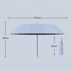 Nhà máy bán sỉ giá thấp tự động ô Chất lượng cao đôi khung bão <span class=keywords><strong>Windproof</strong></span> tùy chỉnh mưa chống UV ô với logo - Product Image 6