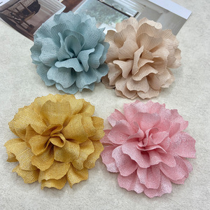 Accesorio para el Cabello con Flor de Camelia de 10 cm, Hecho a Mano con Tela, Estilo Coreano, Decoración para Diadema - Product Image 3