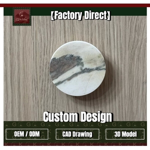 Maniglia Rotonda in <span class=keywords><strong>Marmo</strong></span> Venato Diagonale GOLDKING per Cassetti e Armadietti, Personalizzabile OEM ODM, Direttamente dalla Fabbrica - Product Image 1