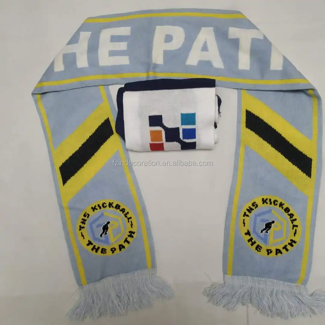 Custom Knitted Fan Supporter Football club Scarves - Soccer & All Sports. Low MOQ. Guaranteed Best price Scarf