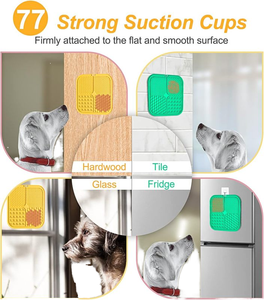 2パック 食品グレードシリコン製 猫と犬用リックマット クリーニングブラシとフードスパチュラ付き 20*20cm 大型犬用リックフィーダーボウル - Product Image 6