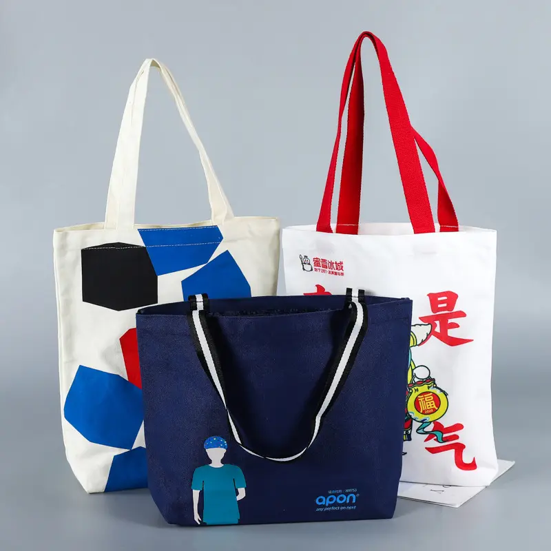 Totebags Tote Túi vải đồng bằng bông Tote Túi bông túi với tùy chỉnh in logo