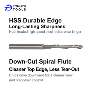 Broca de Corte para Panel de Yeso de 3/16", Punta Guía Pilotada en Espiral Descendente, Broca de Fresado para Herramienta Rotativa de Corte de Pladur - Product Image 4