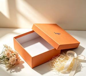 Boîte cadeau rigide carrée avec logo personnalisé, carton ivoire, impression UV, emballage en carton haut de gamme pour cadeaux et artisanat - Product Image 2