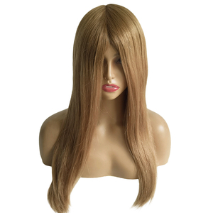 Base anteriore in pizzo di seta traducono rivestimento in pelle di colore biondo <span class=keywords><strong>veri</strong></span> <span class=keywords><strong>capelli</strong></span> umani vergini <span class=keywords><strong>parrucche</strong></span> da donna - Product Image 4