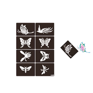 Pochoirs d'art corporel personnalisés, taille A4, <span class=keywords><strong>dessin</strong></span>, pochoir, papier adhésif, <span class=keywords><strong>tatouage</strong></span>, pochoir, peinture corporelle, Art corporel, <span class=keywords><strong>tatouage</strong></span> au henné - Product Image 1