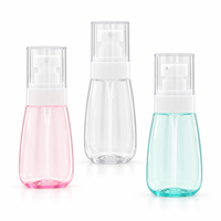 Flacon pulvérisateur à fine brume en PET personnalisé de 50 ml, 60 ml, 100 ml avec col de 20 mm, emballage cosmétique rechargeable pour tonique facial et soins de la peau
