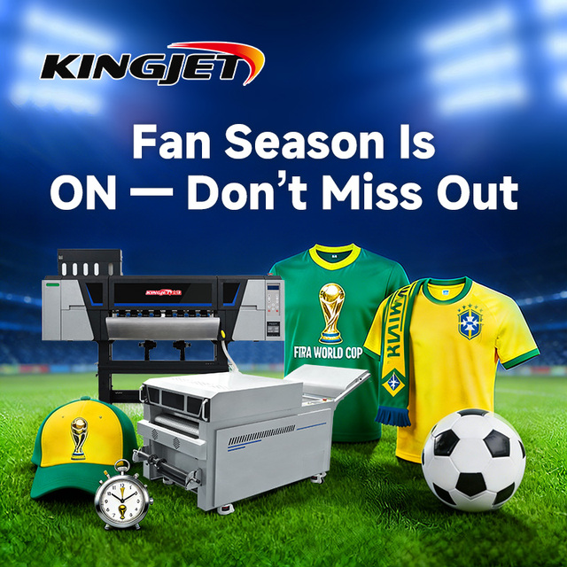kingjet Dtf Printer Small Professional 60cm I3200 4 Head A2 A3 Ink  Inkjet T-shirt Printing Machine With Shaker and Dryer