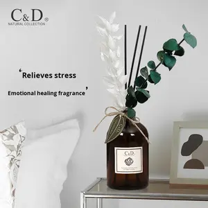 Difusor <span class=keywords><strong>de</strong></span> Aromaterapia para Dormitorio, <span class=keywords><strong>de</strong></span> Larga Duración, para Uso Doméstico, Nicho <span class=keywords><strong>de</strong></span> Alta Gama, Adorno <span class=keywords><strong>de</strong></span> Flores Secas, sin Llama, sin Fuego, <span class=keywords><strong>de</strong></span> Ratán - Product Image 2