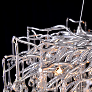 <span class=keywords><strong>Lustre</strong></span> moderne en cristal MEEROSEE, <span class=keywords><strong>lustre</strong></span> rond en forme de branche de forêt, éclairage pour salle à manger, grands lustres pour plafond haut MD8015 - Product Image 4