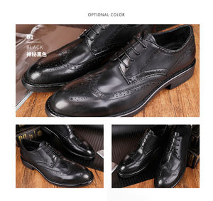 Biyate – chaussures en cuir de veau respirantes pour <span class=keywords><strong>homme</strong></span>, style britannique, haut de gamme, à la mode - Product Image 3