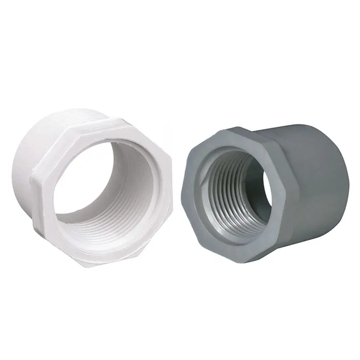 China wholesale 1/8 1/4 3/8 1/2 3/4 m6 40mm Male to Female Pipe Fitting Plastic Reducer Bushing