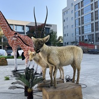 Anpassbare Animatronische Lebensechte Tibetische Antilopen-Herde mit Metallkomponenten für Öffentliche Innen-/Außenbereiche in Einkaufszentren, Flughäfen und Safari-Parks