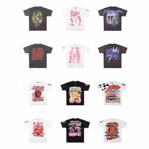 2025 yeni trendleri toptan Vintage artı boyutu erkek t-shirt erkekler için % 100% pamuk kısa kollu örme Unisex pamuklu t-shirt - Product Image 6