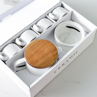 Service à thé de luxe personnalisé pour l'après-midi avec théière nordique en céramique chauffante avec bougie en porcelaine