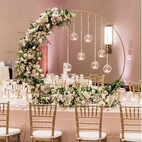 Arche de mariage en métal doré présentoir à fleurs bougeoir porte-fleurs décoration de mariage centres de table