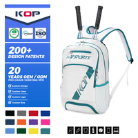Sac à dos de tennis blanc menthe KOP personnalisé en gros pour hommes et femmes avec compartiment pour raquette