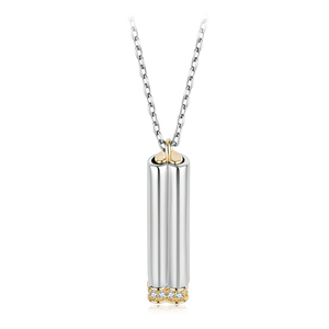 Collar colgante minimalista con circonitas cúbicas redondas chapadas en oro de 18 quilates, cadena tipo caja, unisex, para uso diario. - Product Image 1