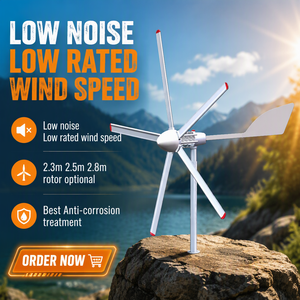เครื่องกำเนิดไฟฟ้าพลังงานลมแบบแนวนอน HLD Real 1kw 1000W 220V พร้อมใบพัดขนาด 2.3 ม. 2.5 ม. 2.8 ม. - Product Image 1