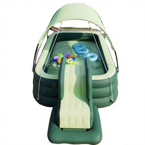Piscine Familiale Gonflable Écologique en PVC de Qualité Supérieure, Épaissie et Surdimensionnée, avec Pare-Soleil – Tailles 2,1M, 2,6M, 3,05M – Vente en Gros - Product Image 1