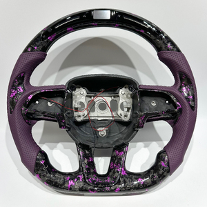 Volante Sportivo in Fibra di Carbonio Forgiata Viola per Dodge Challenger Charger RT Durango SRT Personalizzabile - Product Image 2