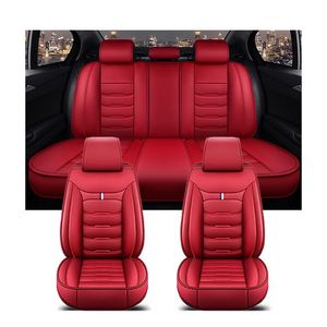 Ensemble complet de housses de siège de voiture universelles en cuir PVC imperméable Marcan pour toutes les saisons, accessoires de voiture - Product Image 6