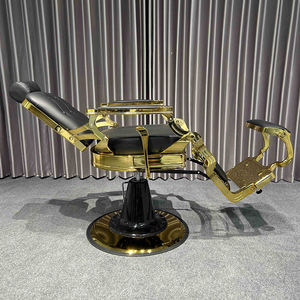 Luxueux Heavy Duty Coiffure Styling Chaise Moderne Réglable Noir Or Barbershop Rasage <span class=keywords><strong>Barber</strong></span> Chaise pour Hommes - Product Image 3