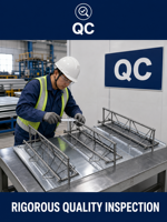 Plateforme de construction renforcée optimisée à coût usine, sans intermédiaires, composant de construction durable pour l'exportation.