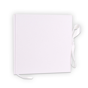 Custom Hot Stamping Gold Printing Hardcover White <strong>Personalised</strong> <strong>Wedding</strong> <strong>Guest</strong> <strong>Book</strong> With Ribbon - Product Image 2