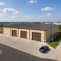Bâtiment agricole préfabriqué en acier résistant au vent, hangar léger en métal pour bétail