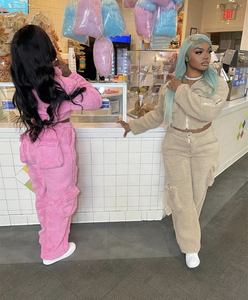 KY Vêtements pour femmes Pantalon <span class=keywords><strong>cargo</strong></span> ample Veste polaire Baggy <span class=keywords><strong>Cargo</strong></span> Pantalon de survêtement Femmes <span class=keywords><strong>Cargo</strong></span> Pour <span class=keywords><strong>Femme</strong></span> - Product Image 4