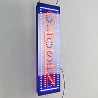 Signalisation de magasin FERMÉ OUVERT lumineux de 12*24 pouces de haut, LED accrochant sur des signes de magasin d'affaires de fenêtre avant