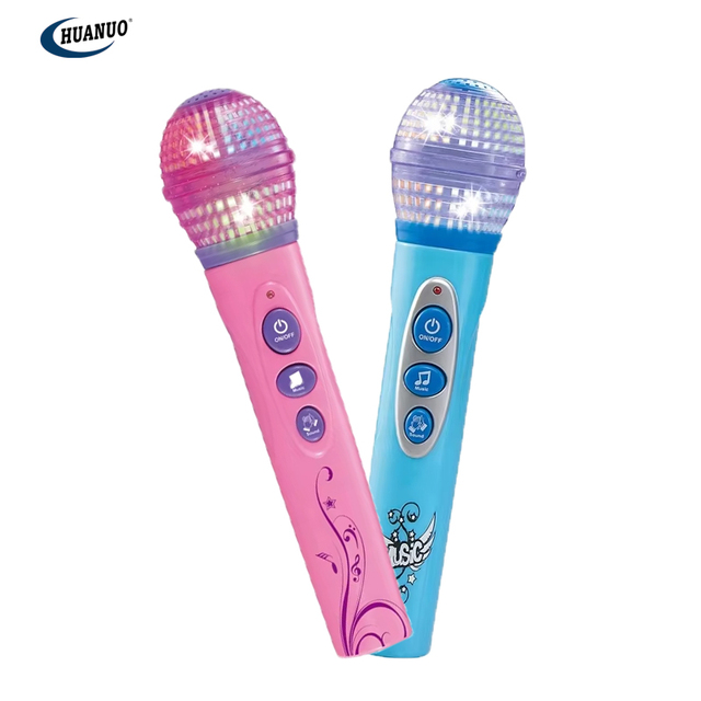 Early Education Karaoke Music Toy Plastic Handheld Wireless Kids Microphone for Children