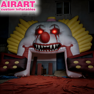 Arche Murale Gonflable Modèle Visage de Clown Amusant, Tête de Clown Gonflable à Bouche Ouverte pour Entrée, Porte Gonflable pour Festivals de <span class=keywords><strong>Cirque</strong></span> et d'Halloween - Product Image 3