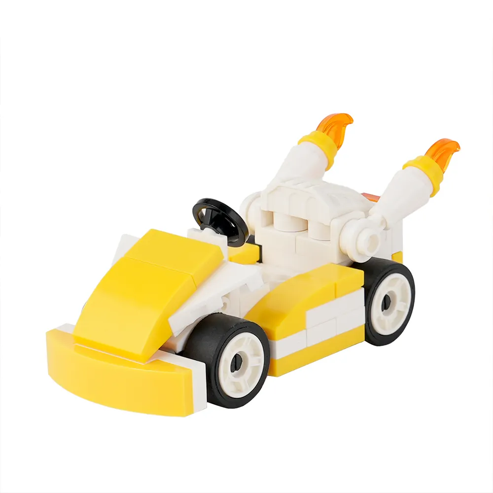 Leguoguo Mario Kart (желтый) креативный MOC MOOXI MOC1221 аниме фигурка игрушки блоки и модели строительные игрушки куклы
