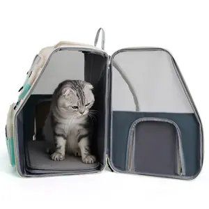 Kedi sırt çantası taşıyıcı genişletilebilir evcil hayvan taşıyıcı sırt çantası küçük köpekler için orta kediler Fit 18 Lbs, köpek sırt çantası taşıyıcı, - Product Image 5