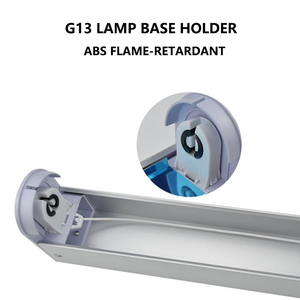 Portalampada G13 per Plafoniere, Supporto per Lampade <span class=keywords><strong>da</strong></span> 4ft e 2ft, Diffusore Trasparente in Alluminio 0.8mm 1mm, Lampada Anti-polvere e Anti-zanzare per Tubi LED T8 - Product Image 5